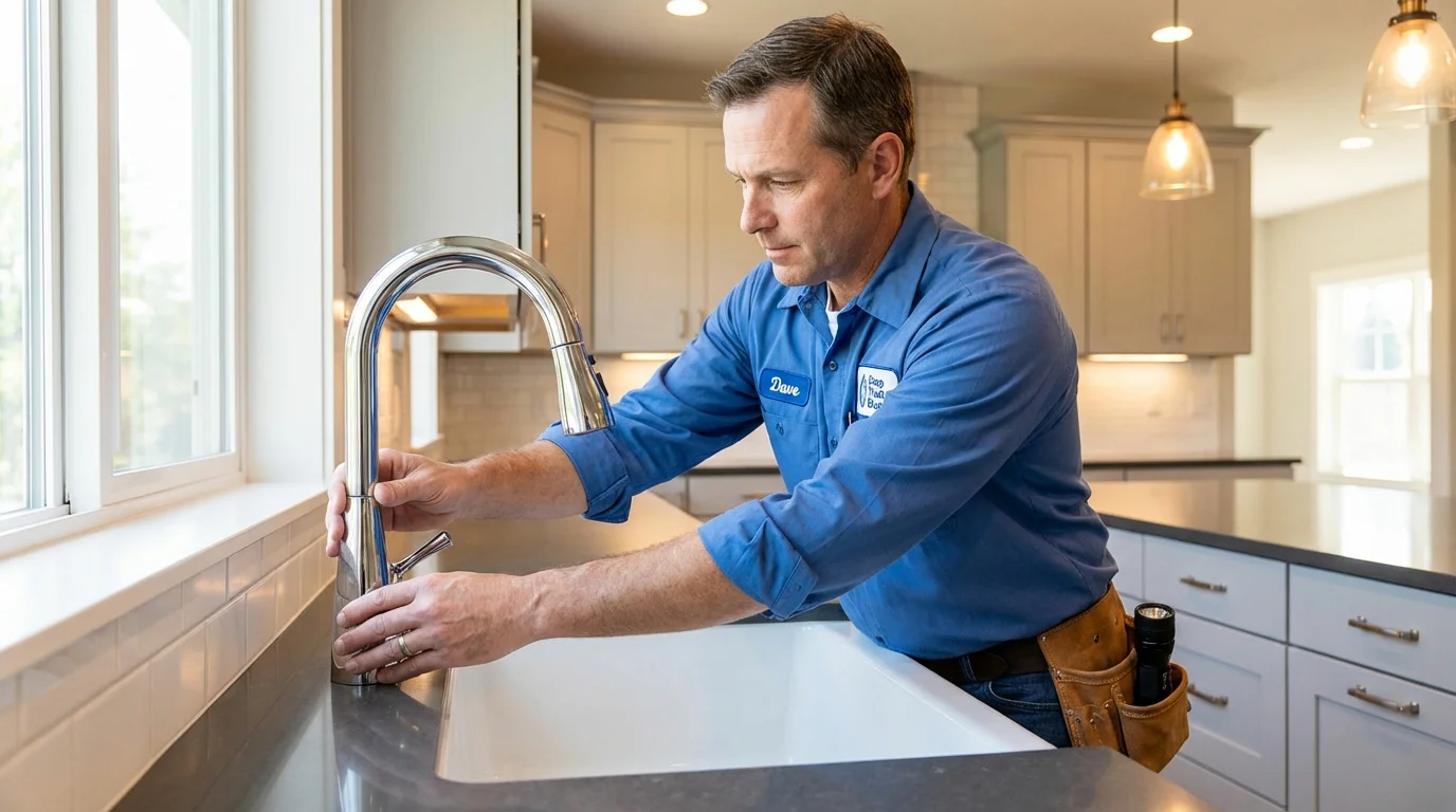 Kitchen faucet installation by Johns Plumbing LLC in Revere