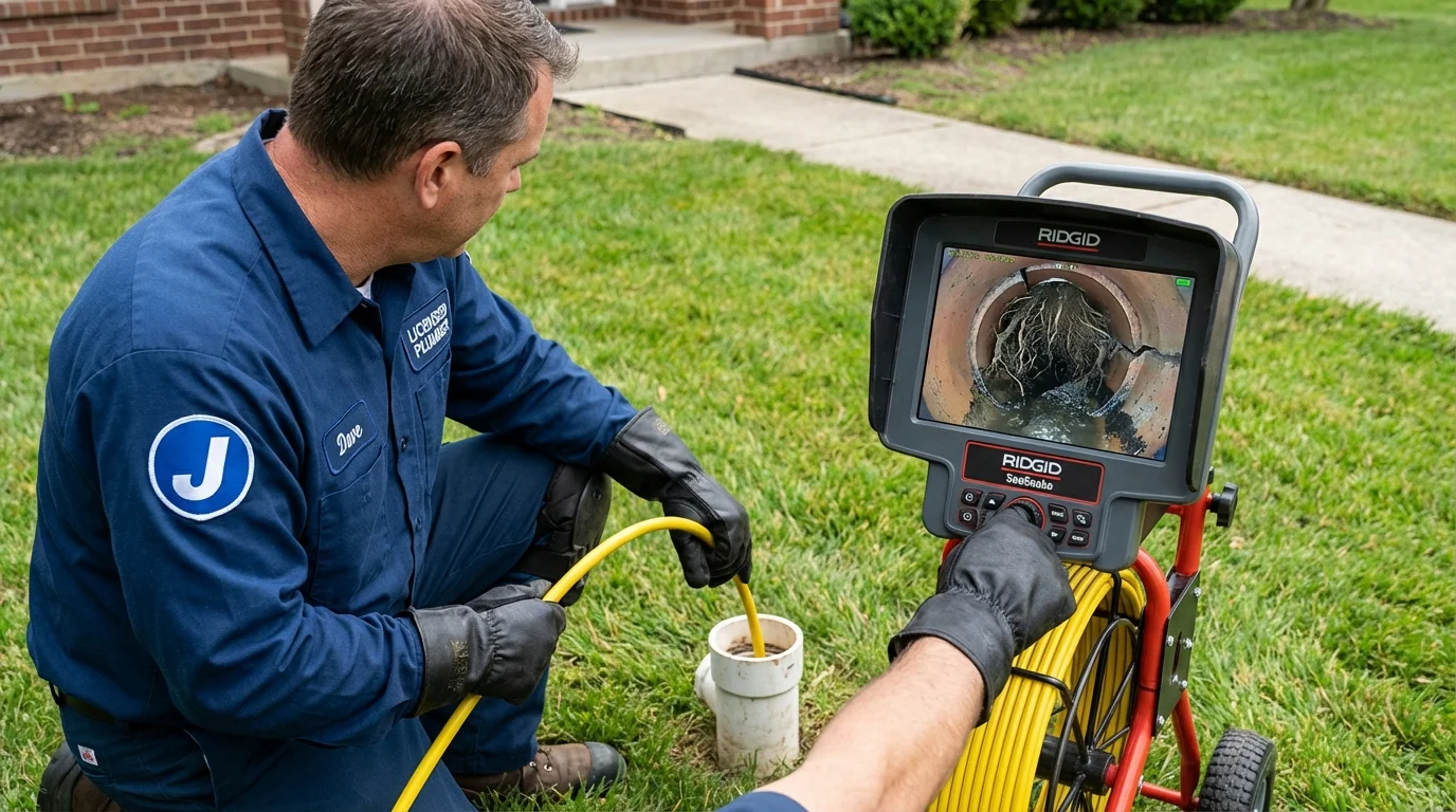 Sewer camera inspection being performed by Johns Plumbing LLC in Revere